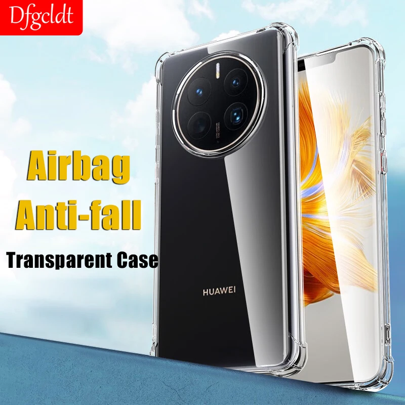 

Shockproof Phone Case For Huawei P40 P30 P50E P20 Lite Mate 50 40 30 Pro Transparent Airbag Soft Case For Huawei P Smart Case