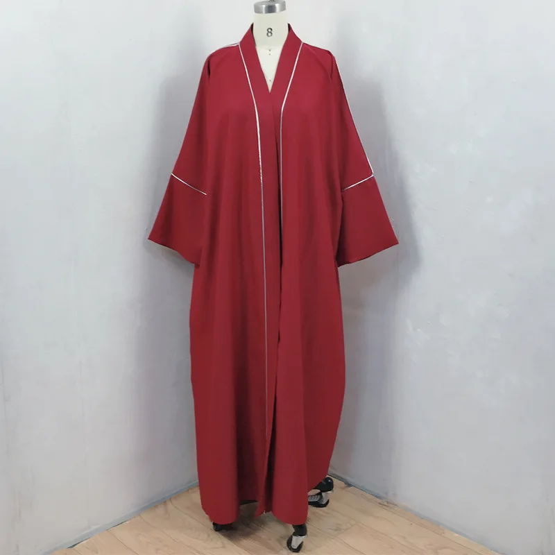 Open Abaya Muslim Women Eid Ramadan Cardigan Maxi Dress Turkey Dubai Kaftan Modest Loose Femme Islamic Arabic Robe Clothing Gown