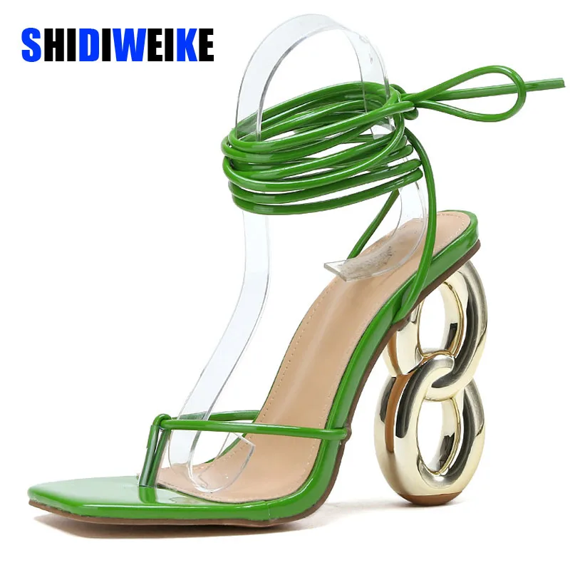 

SDWK/Новые брендовые Летние босоножки с ремешком на щиколотке 11 см; Женские модельные туфли-лодочки на тонком высоком каблуке со шнуровкой; Уличные сандалии-гладиаторы; AD3539