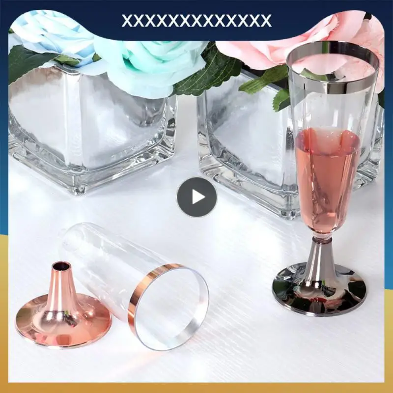 

Одноразовые бокалы для шампанского, пластиковые бокалы для красного вина, искусственные десертные бокалы, бронзирующие бокалы для шампанского