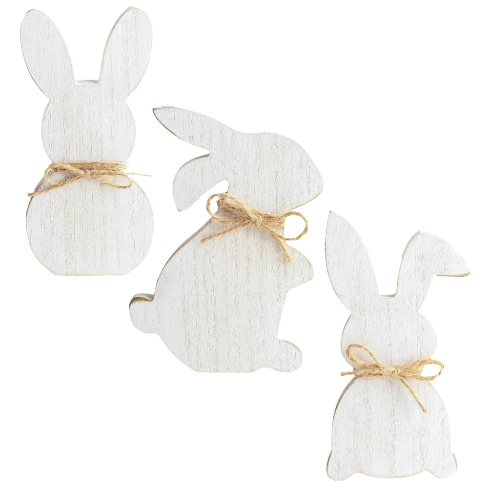 

Easter Wooden Sign Bunny Table Rabbit Wood Ornament Wedding Unfinished Centerpiece Decor Tabletop Desk Supplies Decoration