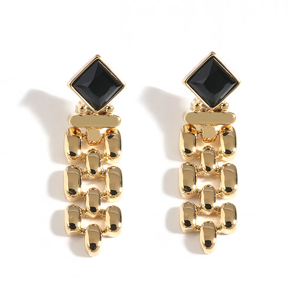 

2022 Vintage Geometric Long Drop Earrings for Women Girl Unique Deign Hollow Dangle Earrings Unusual Punk Jewelry Gift