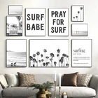 Surf Арт плакат для занятий серфингом высокой четкости с принтом с цитатой Surfer подарок на день рождения в минималистском стиле настенный художественный холст картина без рамки для Гостиная