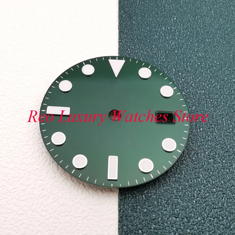 

Верхний зеленый циферблат часов для 40 мм Submariner 116610LV подходит для 3135 часовых автозапчастей