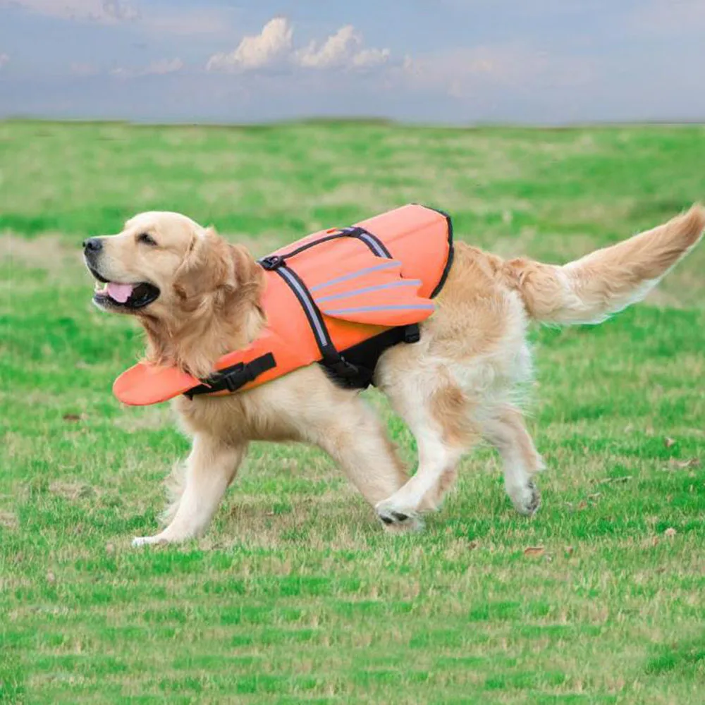 

Pet Dog Safety Swimsuit Dog Life Jacket Ripstop Large Dog Lifesaver Vest with Rescue Handle For Dogs Swimming Pool Beach Boating