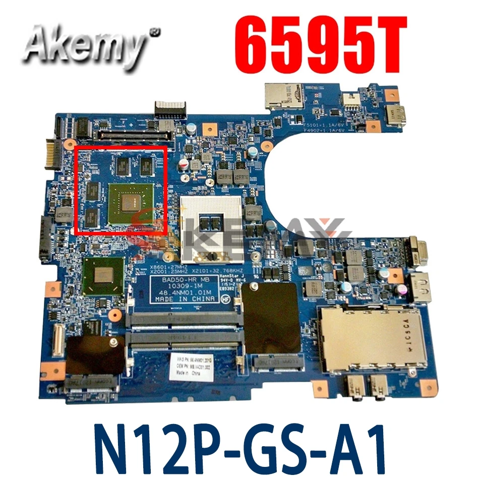 

Akemy Laptop motherboard For ACER 8573 8573T 6595T Mainboard MBV4C01002 BAD50-HR MB 10309-1M 48.4NM01.01M N12P-GS-A1 1G QM67