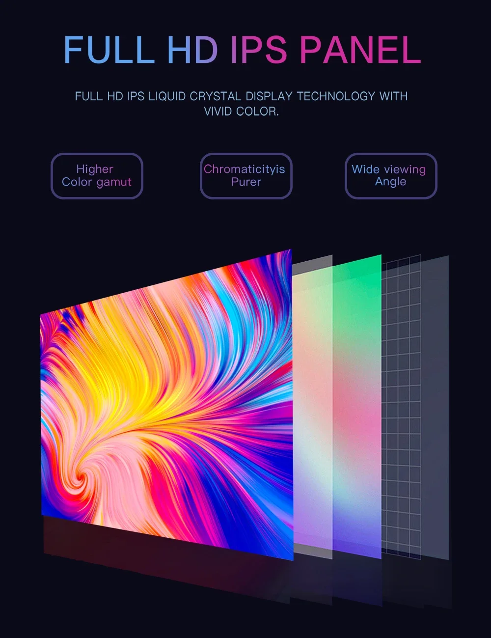 Мини USB C монитор LESOWN с широким ЖК-сенсорным экраном 7 дюймов IPS 1024x600 HDMI динамиками