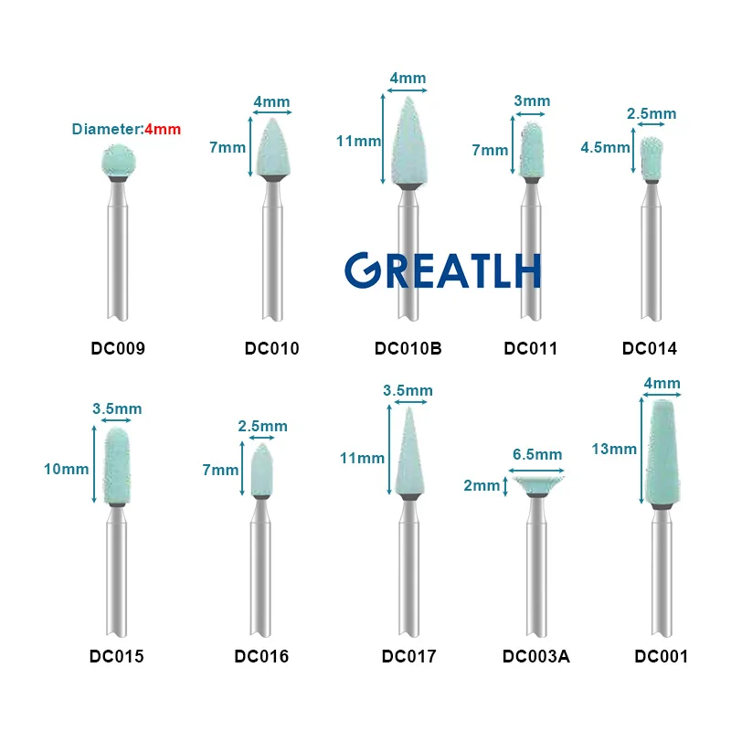 Стоматологическая керамическая алмазная шлифовальная головка Средний