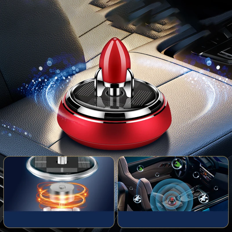 

Universal Car Air Freshener Solar Energy Rocket Model Perfume Ornament Flavoring Dashboard Decoration Auto Fragrance Diffuser