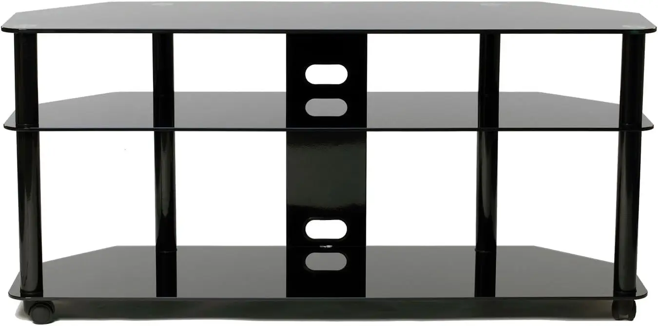 

Video Shelf TV Stand with Wheels, Black