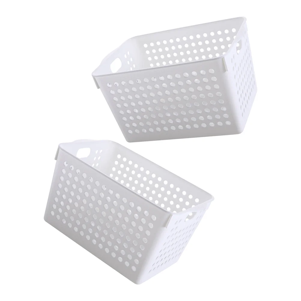 

2 Pcs Storage Basket Cosmetics Container Holder Organizing Toiletry Containers Manager Sundry Files Pp Office Makeup