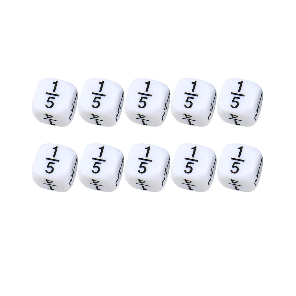 

10PCS Creative Math Dice Plaything Dice Props Plastic Dice Educational Toys