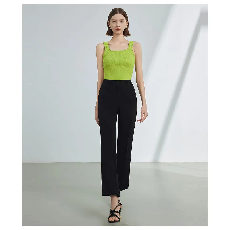 Светильник Роскошные триацетатные Сатиновые женские брюки темно-синие