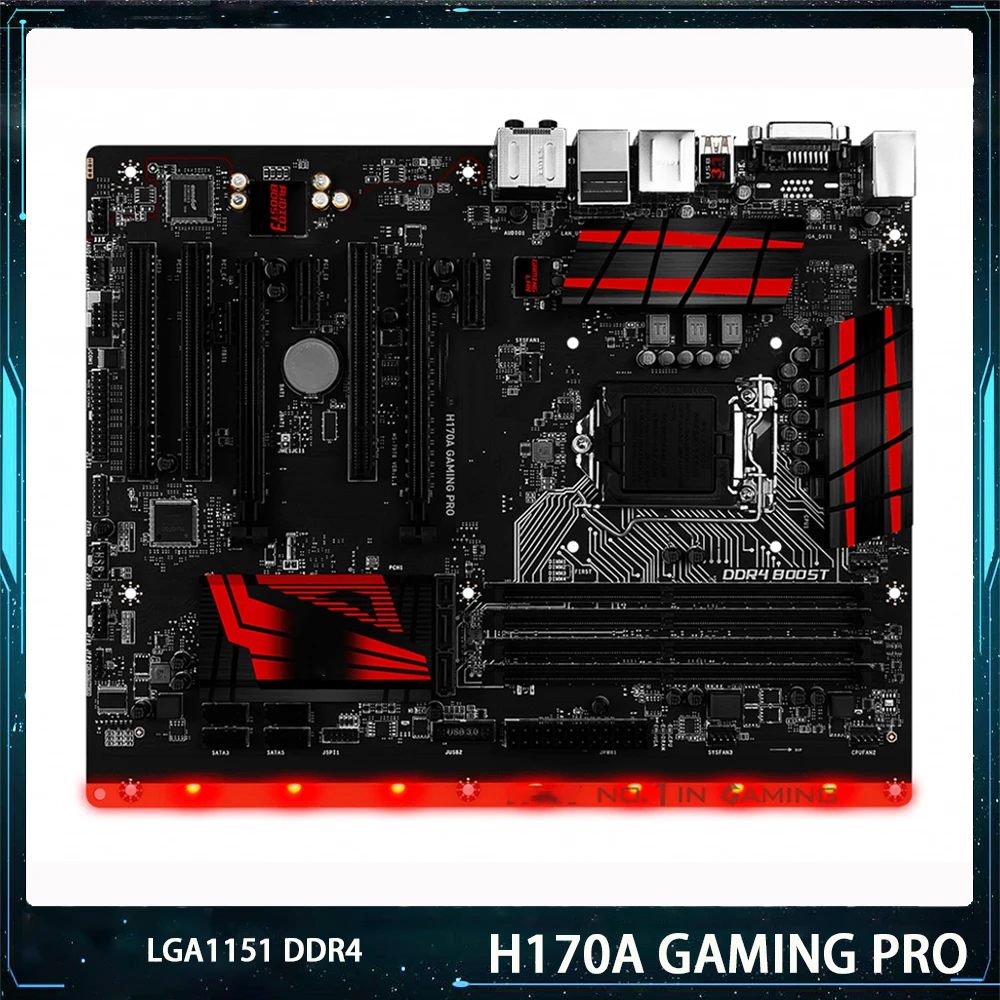 

100% Working For Msi H170A GAMING PRO Desktop Motherboard LGA1151 DDR4 SUPPORT I7 64G SATA3 USB3.1 ATX Original Quality