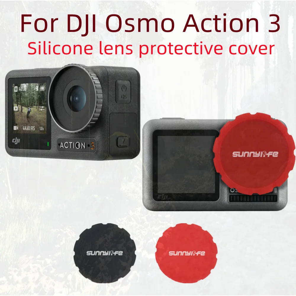 

For DJI Osmo Action 3 Accessories Sports Camera Silicone Lens Cover For DJI Osmo Action 3 Protective Cover