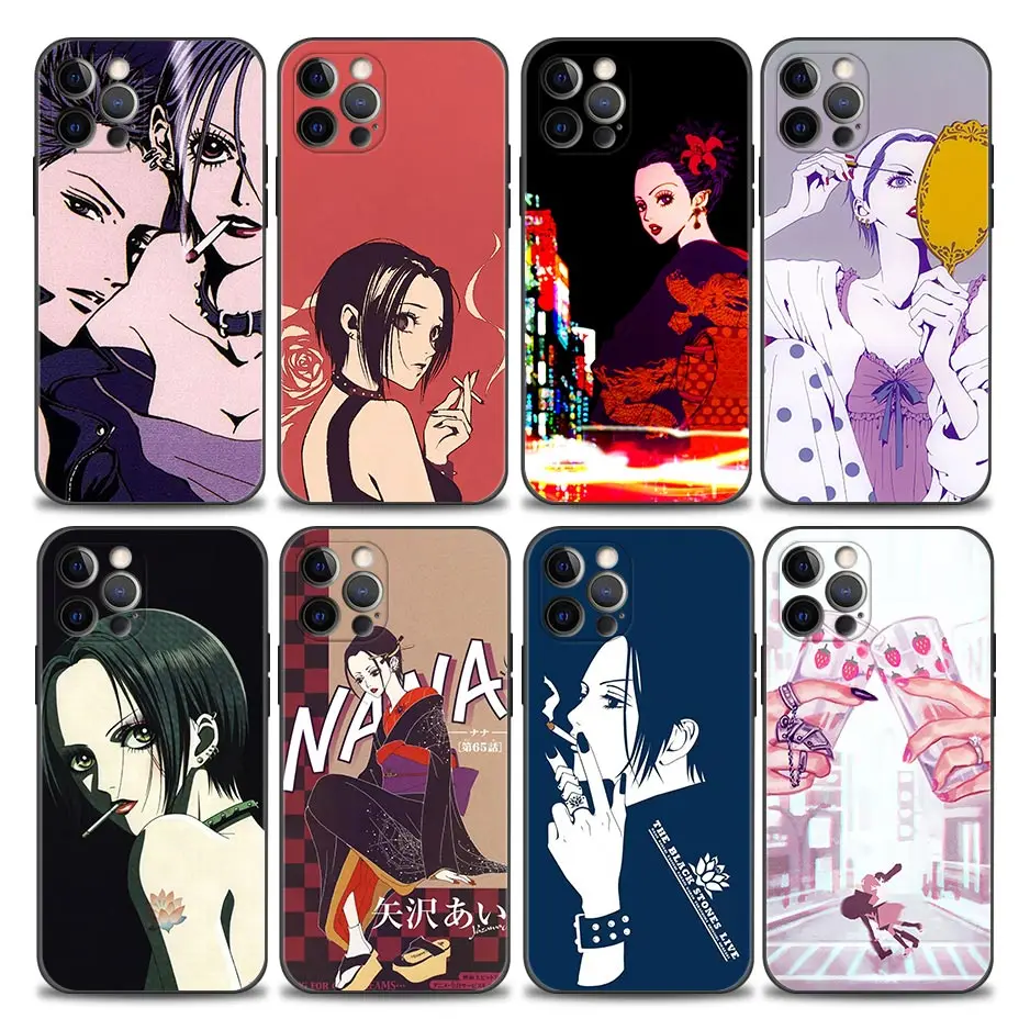 

Anime NaNa Osaki Phone Case for iPhone 11 12 13 Pro Max 7 8 SE XR XS Max 5 5s 6 6s Plus Shell Case Soft TPU Silicone Cover Coque