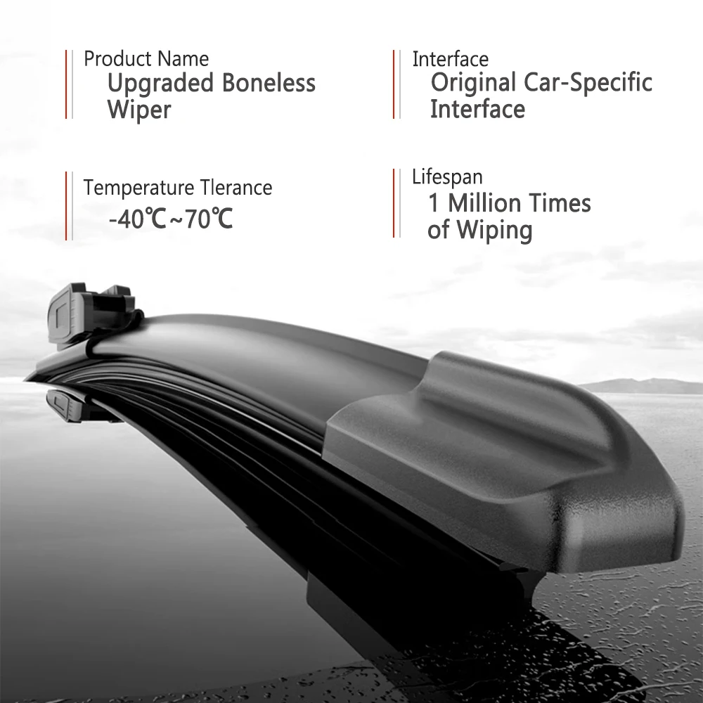 Фото Передние дворники (левый и правый) для Holden Acadia AC 2018-2020, полный комплект для установки на лобовое стекло №5
