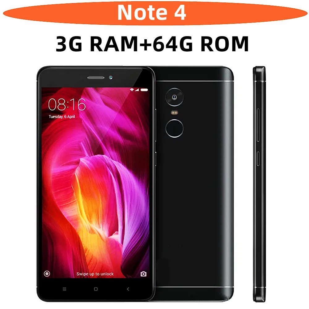 Новые смартфоны Note4 Note2 16 Гб/64 Гб ПЗУ Android Мобильные телефоны разблокированные