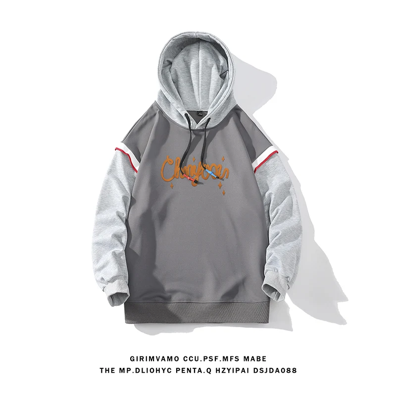 

Для бренда 2022 осень весна мода серый синий мужской хип-хоп пуловер с длинным рукавом толстовки Толстовка одежда оверсайз 3XL