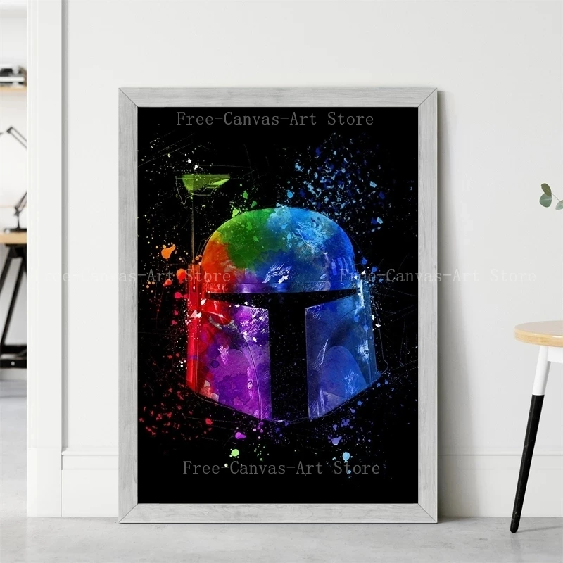 Плакаты из мультфильма Disney аниме акварельные постеры Звездных войн Картина на