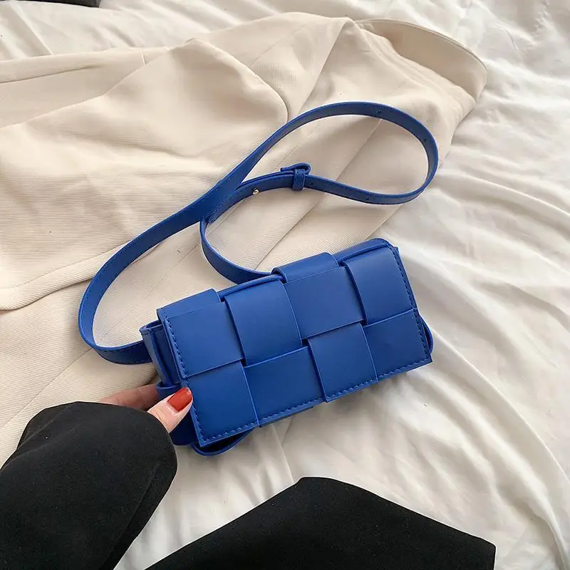 

Designer Luxury Mini Ladies Square Weave Bag PU Leather Shoulder Crossbody Bags for Women Small Purses and Handbags Designer