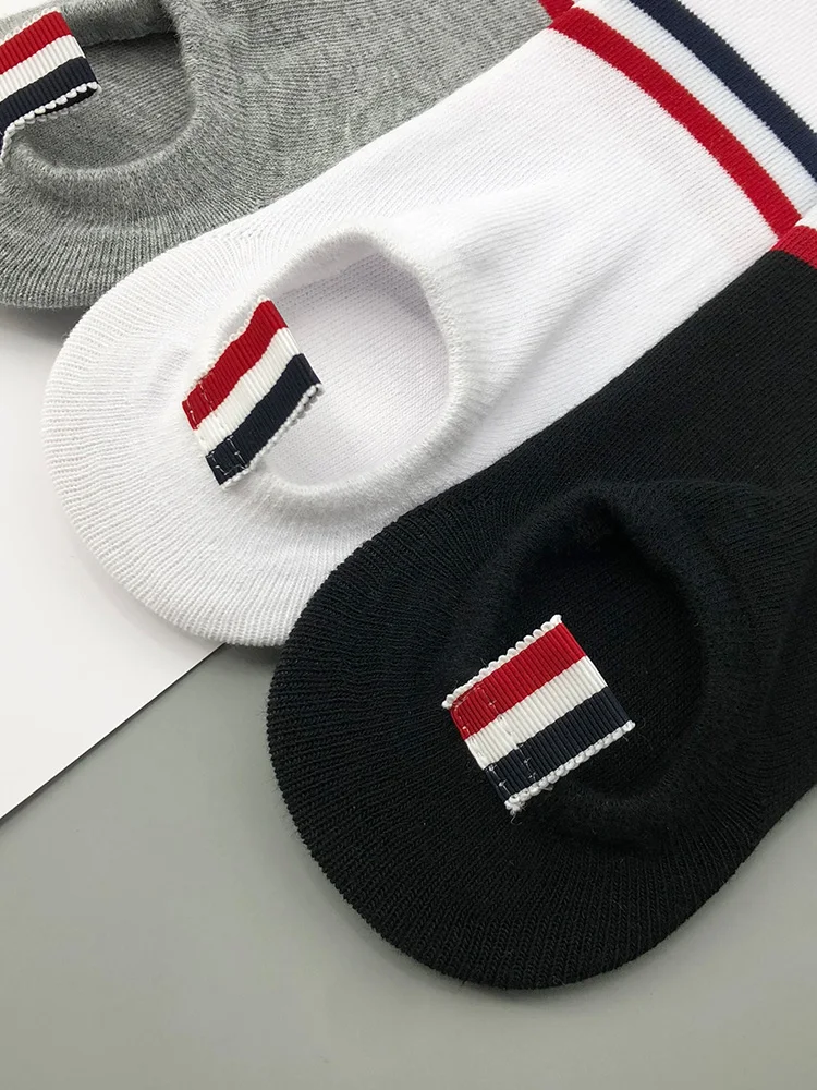 6 pairs of tb invisible socks ladies couple summer sports deodorant sweat-absorbing shallow mouth four bars