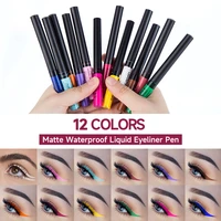 uv light neon eyeliner pen eyes makeup red waterproof liquid color eye liner pencil yellow purple matte pen cosmetics