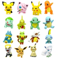 3 7cm takara tomy pokemon figures pet dolls collection pikachu squirtle charmander eevee snorlax anime figures doll model toy