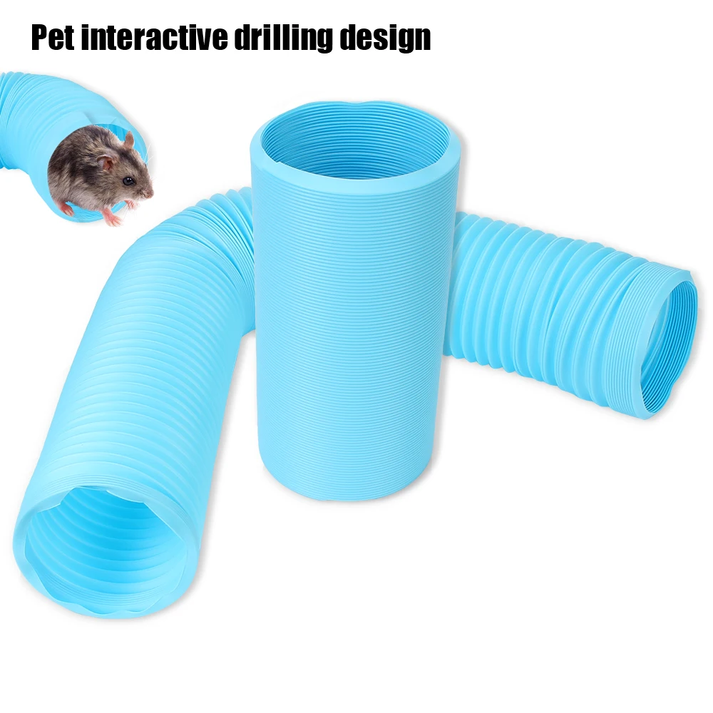 

Exercise Tubes 100cm Pipe Pet Collapsible Play Tunnel Guinea Pig Hamster Hedgehog Toys Telescopic Pet Fun Tunnel