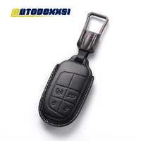 autodoxxsi leather car key cover remote fob case holder for jeep cherokee for dodge charger