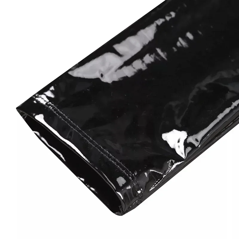 Мужская рубашка большого размера 7XL кожаная футболка с длинным рукавом на молнии