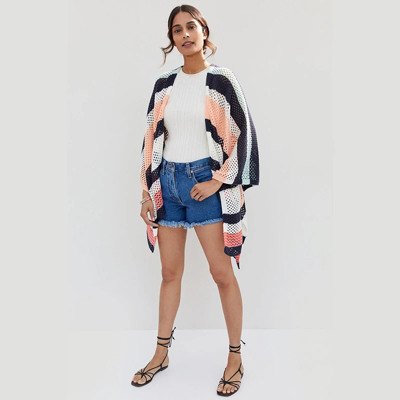 

Женский купальник и пляжная одежда, пляжная одежда 2022, чехол для бикини, новая акриловая банная блузка в полоску с вырезами