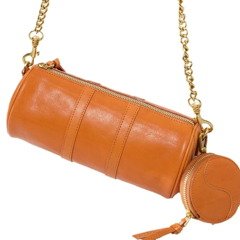 Женская сумка из воловьей кожи с цепочкой