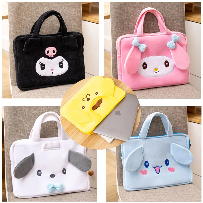 

Sanrioed Cinnamoroll My Melody Kt Cat Pochacco Kuromi 14Inch Ipad Laptop Bag Handbag Cartoon Anime Kawaii Portable Storage Bags