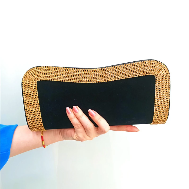 

Luxury Designer Handbags For Women Diamond Velvet Chain Party Clutch High Grade Elegant Exquisite Trend Shoulder Evening Bag