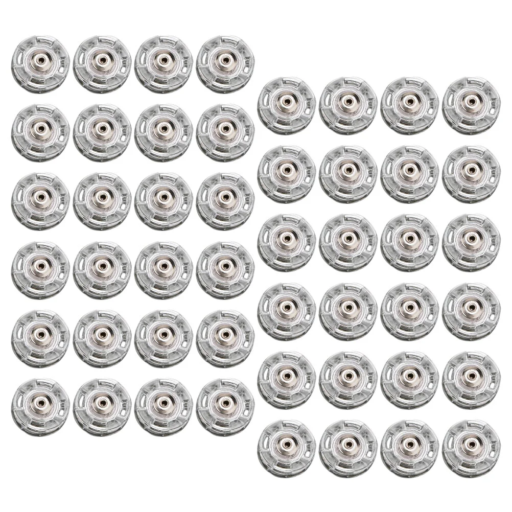 

50 Pcs Buttons Clothespress Studs Sew Snaps Anti-light DIY Crafts Sewing Plastic Costume Decoration Fasteners Women's