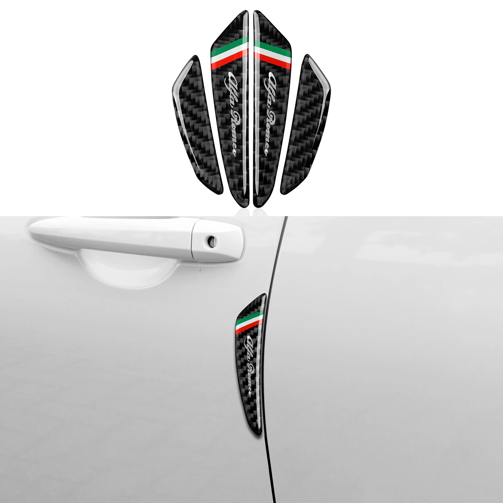 

4 шт., защитные наклейки на двери автомобиля Alfa Rome