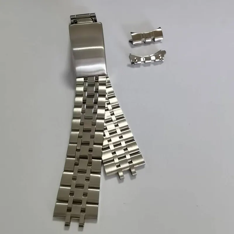 17mm 19mm Stainless Steel Bracelet Bands Vintage Jubilee Curved End Replacement Strap Fits For Tudor TUDO Series Watches