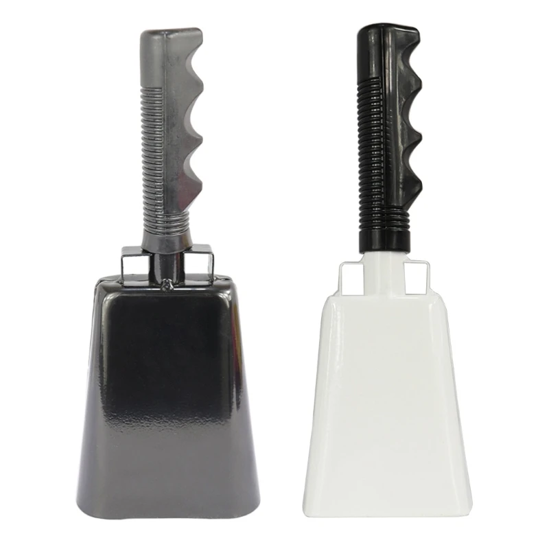 

Steel Cowbell with Handle Cow Bells Noise Maker Cowbell for Sporting Event