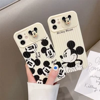 disney mickey mouse cute cartoon creative phone case for iphone 13 12 11 pro max xr xs max x 8 7 plus anti drop cover girl gift