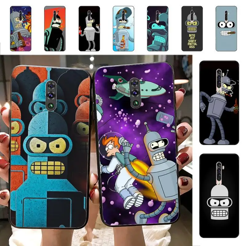 

Cute Futurama Bender Art Phone Case for Vivo Y91C Y11 17 19 17 67 81 Oppo A9 2020 Realme c3
