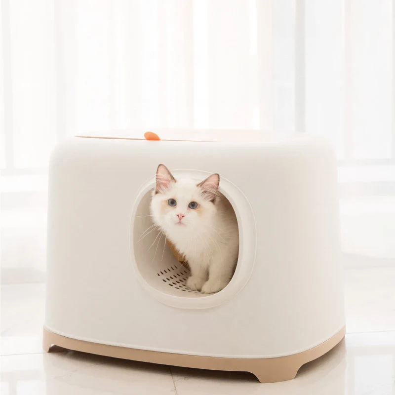 

Cat House Fully Enclosed Cat Litter Sand Box Drawer Type Cats Toilet Deodorant Anti Splash High Fence Plastic Litter Box Wc Gato