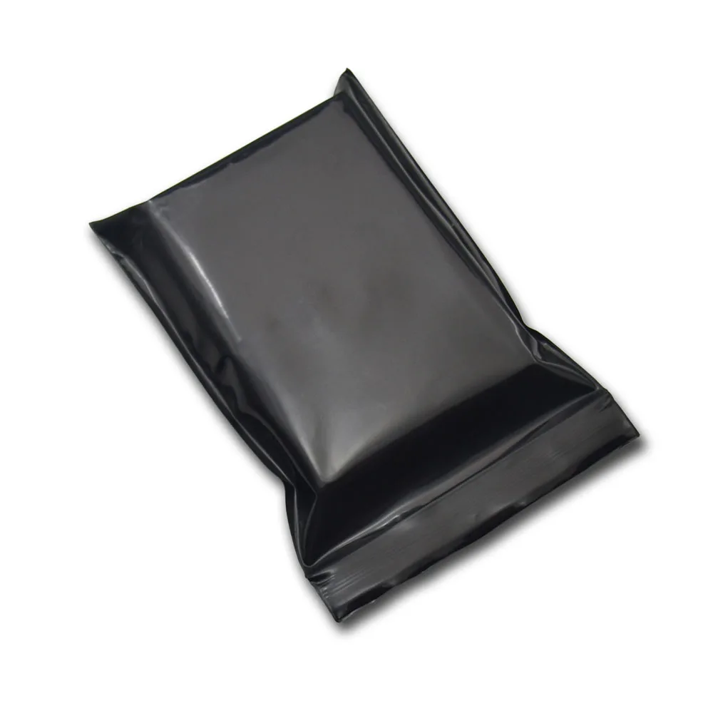 

100PCS Reclosable Zip Lock Self Seal Black Opaque PE Plastic Bag Sundries Package Sachets Heat Sealable Zipper Pouches