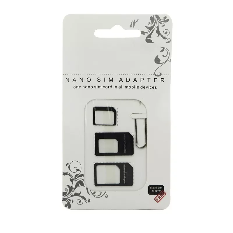 

Nano SIM Card Adapter Connector Kit For iPhone 5 6 7 plus 5S Xiaomi Redmi Note 4 All Phone Standard SIM Holder