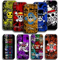 one piece skull logo phone case for samsung galaxy s22 s21 s20 plus ultra 5g case for samsung s21 s20 fe black soft
