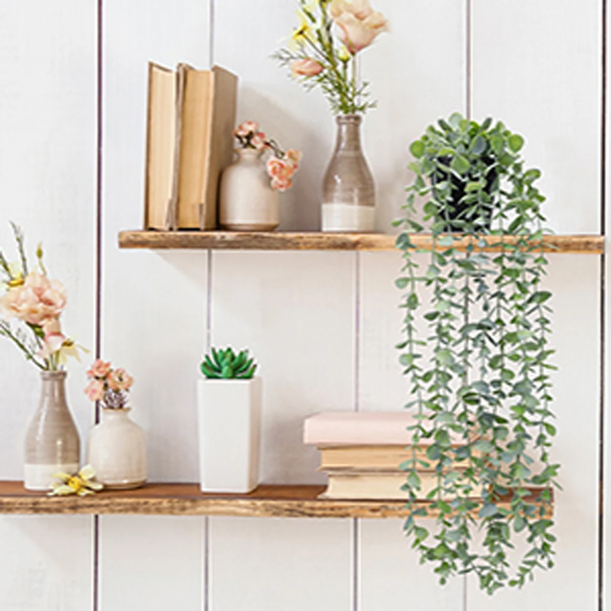 Подвесные Растения с горшками 2 упаковки искусственные растения эвкалипта