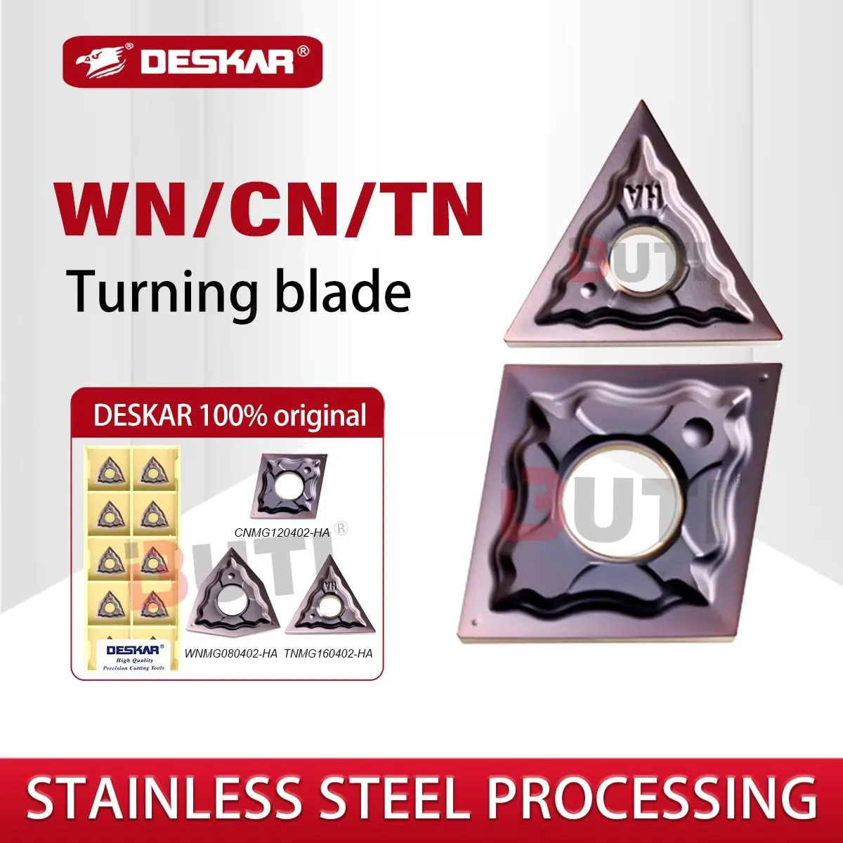 

Токарные лезвия с ЧПУ в форме персика в форме ромба TNMG 160402 CNMG 120402 HA LF6018 Твердосплавные вставки для токарных станков с ЧПУ для нержавеющей стали