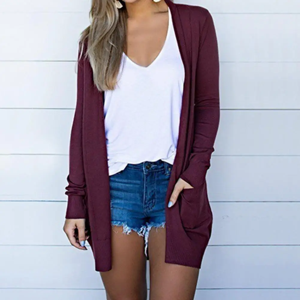

Stylish Casual Cardigan Multi Colors Long Sleeve Accessory Soft Touching Autumn Cardigan Women Cardigan Warm