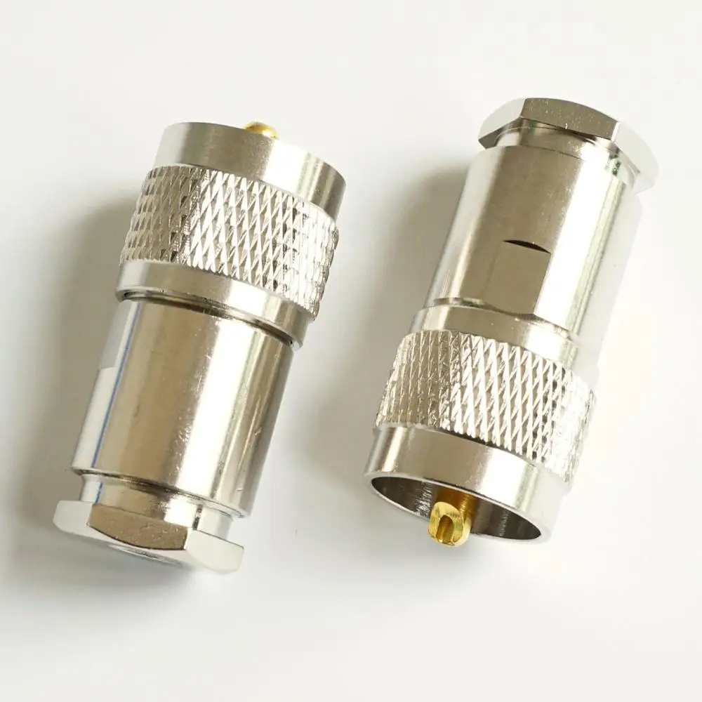 

Connector Socket PL259 PL-259 SO239 SO-239 UHF Male Clamp Solder For RG-8X RG8X RG59 LMR240 Cable Brass RF Coaxial Adapter