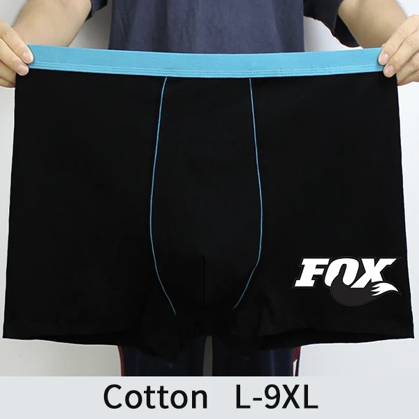 

Мужские трусы большого размера 6xl Foxs, боксеры, свободные трусы, короткое хлопковое нижнее белье, однотонные боксеры, новинка 2023